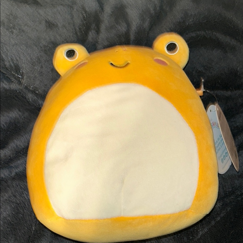 Squishmallow Leigh the Yellow and Brown Spotted Frog Plush Toy 8” NWT